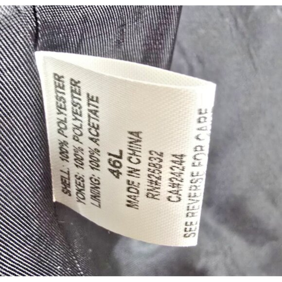 Circle S Men’s 46L Western Blazer Gray Black Yoke Lined 2-Button Cowboy Coat - Picture 13 of 16